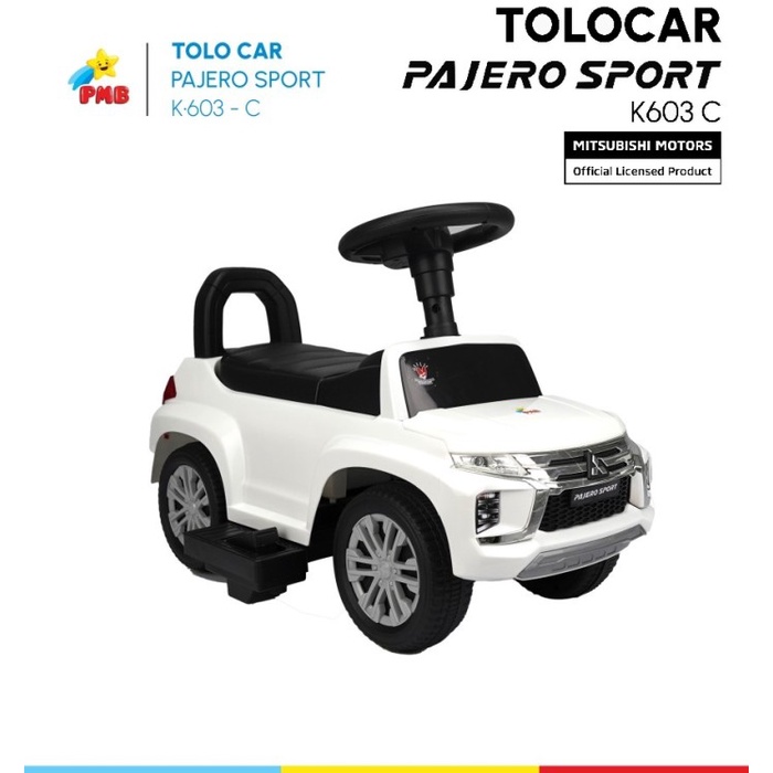 Mainan Mobil Duduk Anak Dorong Aki Tolo Car PMB Pajero Sport K603 B C