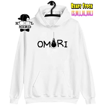 HOODIE JUMPER ANIME MANGA JEPANG SABLON TULISAN OMORI LOGO (READY SIZE S-XXXL)