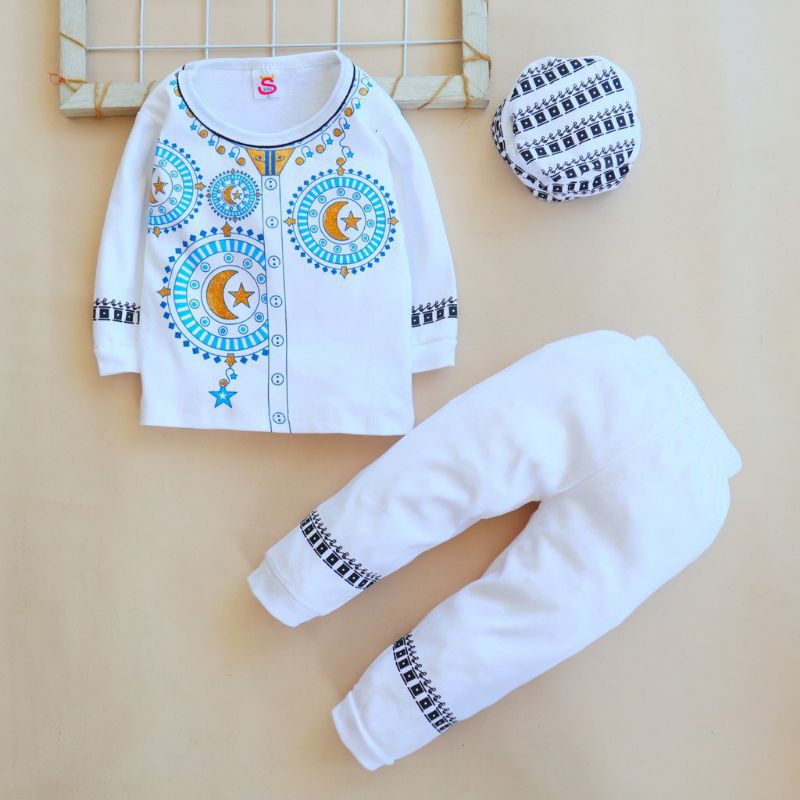 Setelan baju koko anak bayi laki laki cowok usia 6 bulan - 2tahun koko s886-02