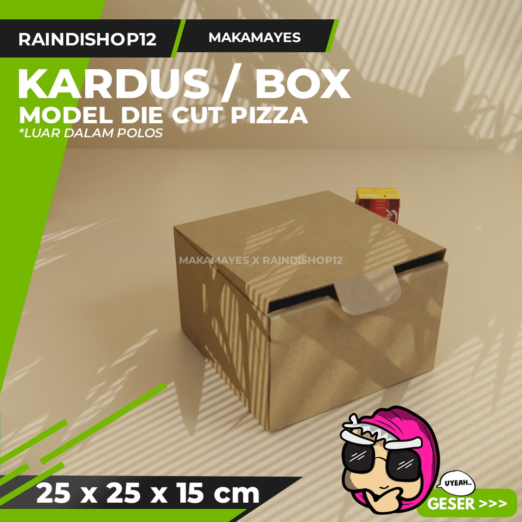 

BOX 25 X 25 X 15 CM KARDUS DIE CUT PIZZA KEMASAN PACKAGING KADO