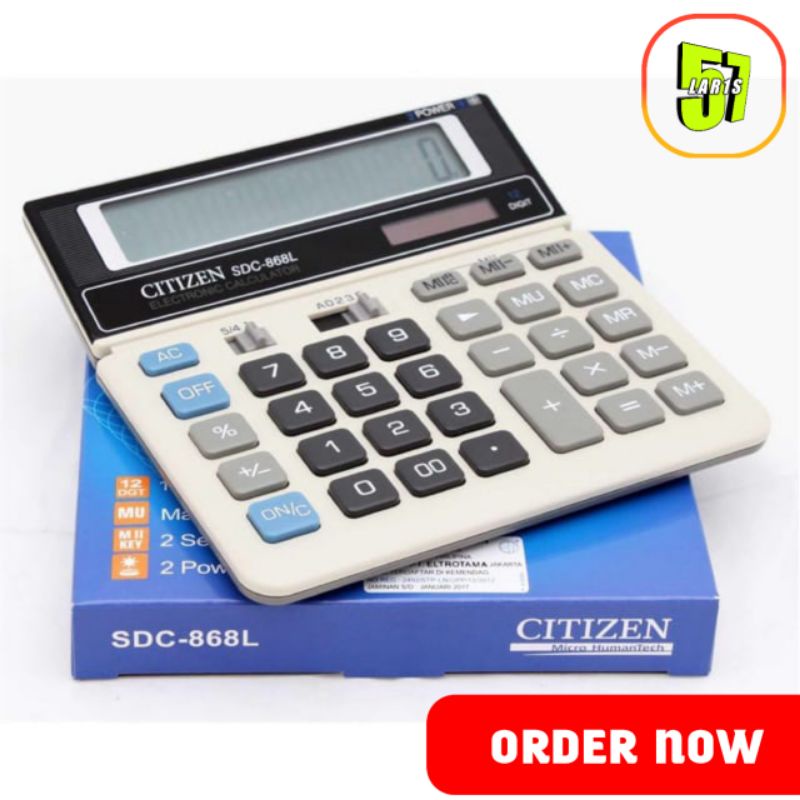 

Kalkulator Citizen SDC 868L 12 Digit