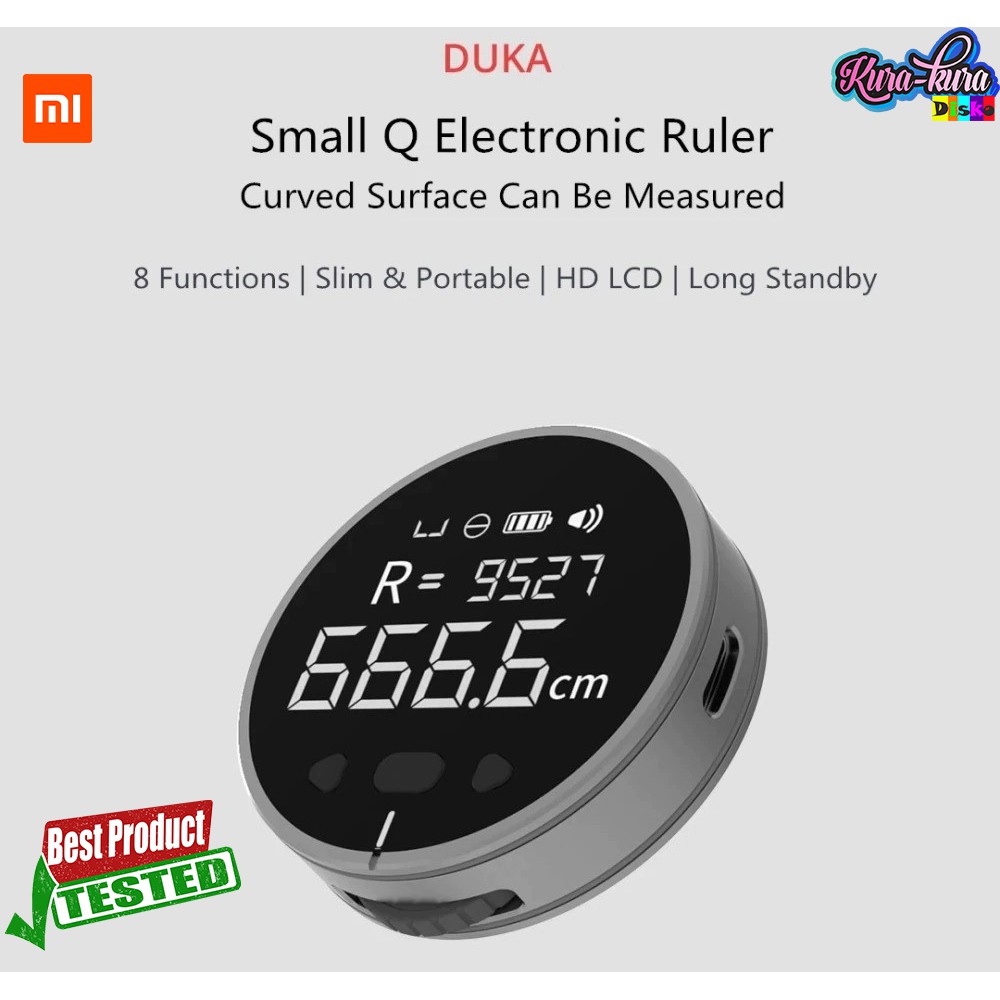 

Atuman Mini Q Ruler Penggaris Meteran Digital LCD Screen