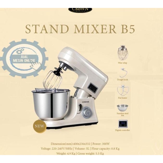 Stand Mixer B5 Kapasitas 5 Liter Krone Sajidin73