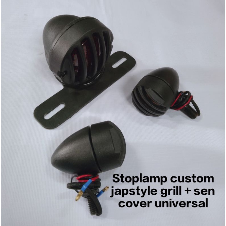 Lampu stop custom japstyle stoplamp grill japstyle lampu stop bulat japstyle + sein bulat japstyle c