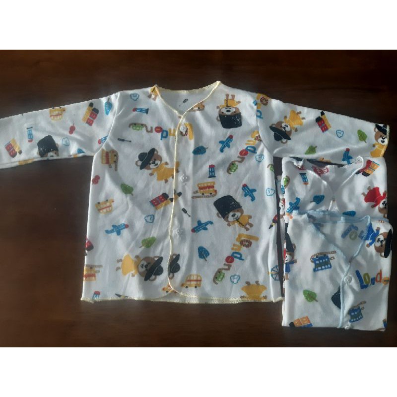Baju Bayi Motif Lengan Panjang 6pcs da 3pcs SNI-6pcs Jumbo