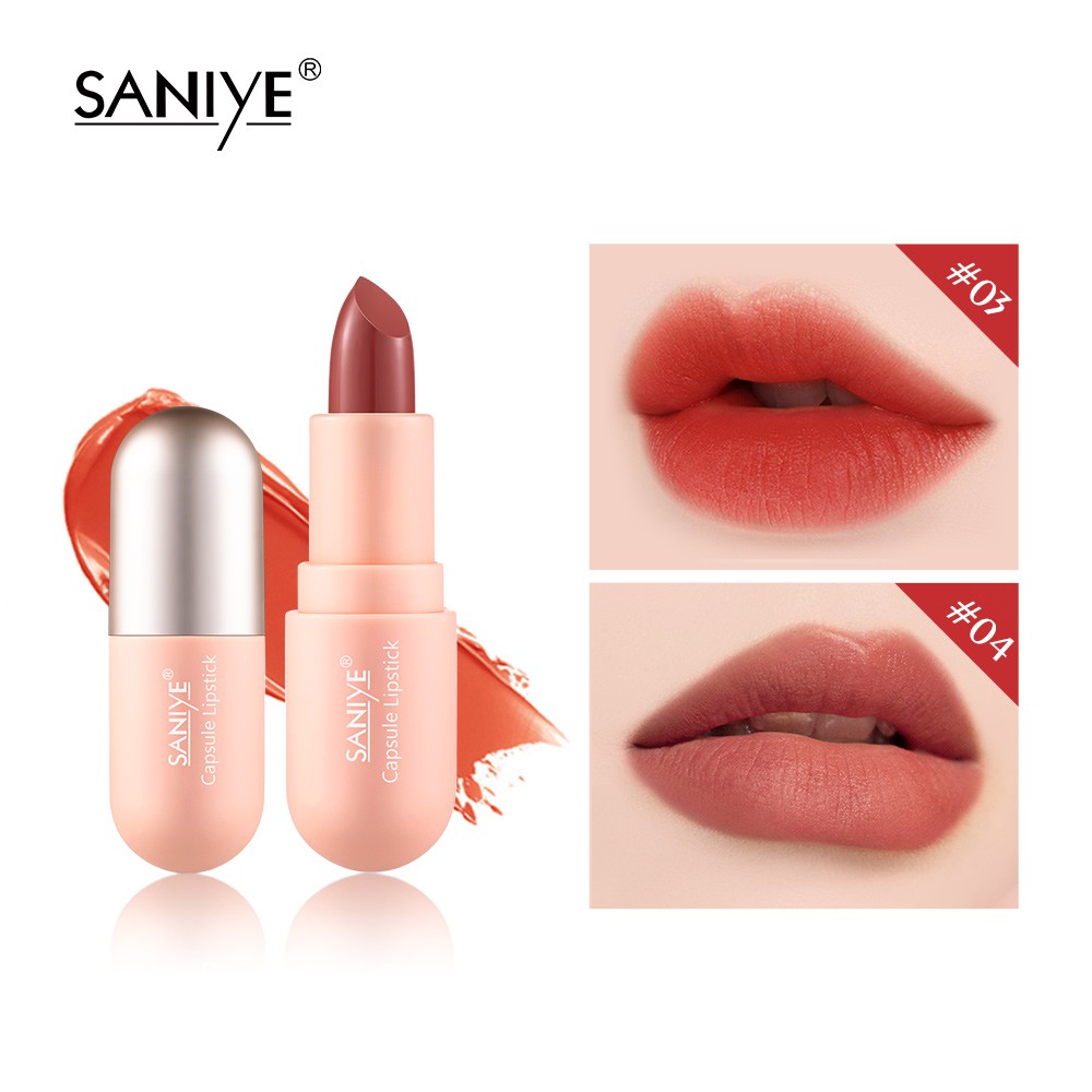 SANIYE 【BPOM】 9 Warna Lipstik Velvet Matte Tahan Lama Waterproof Lipstick Tahan Air Bibir K1139