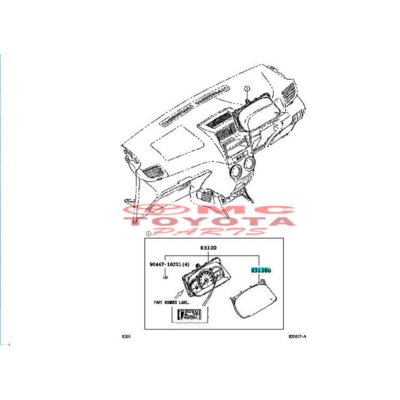 Mika Kaca / Glass Speedometer Grand Avanza Xenia 83852-BZ170