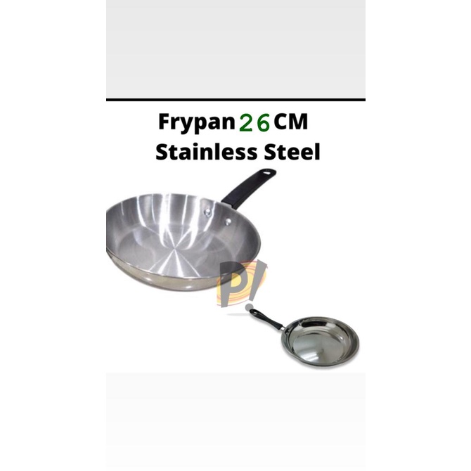WAJAN / TEFLON / FRY PAN STAINLESS 24 CM FRY PAN STAINLESS 555