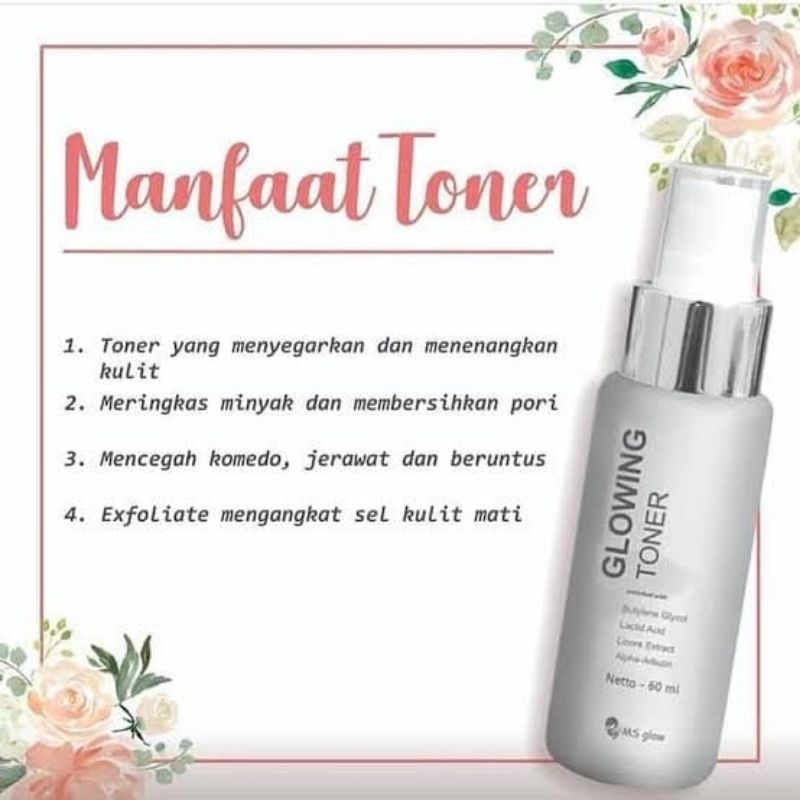 MS GLOW TONER GLOWING &amp; ACNE KEMASAN LAMA