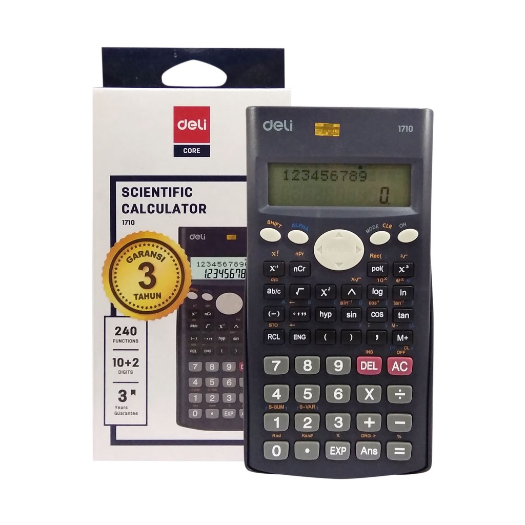 

Calculator Kalkulator Deli E-1710 E1710 Original Scientific Ilmiah