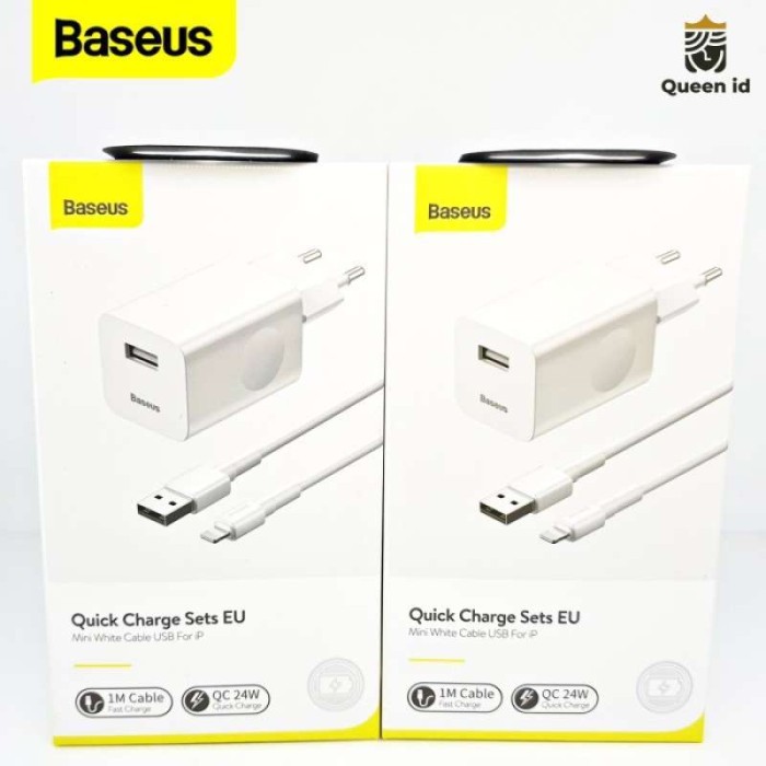 Baseus Charger Adaptor 24W Fast Charging iPhone Lightning 3A 24W
