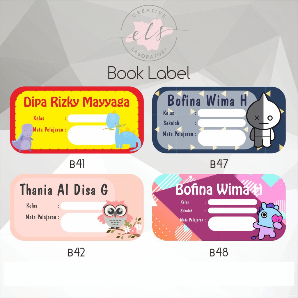 

stiker label buku custom waterproof anti air