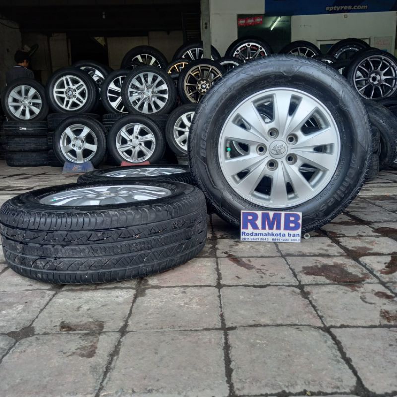 VELG BEKAS MOBIL COPOTAN INOVA V RING 15 + BAN ACHILLES GRAND MAX LUXIO APV