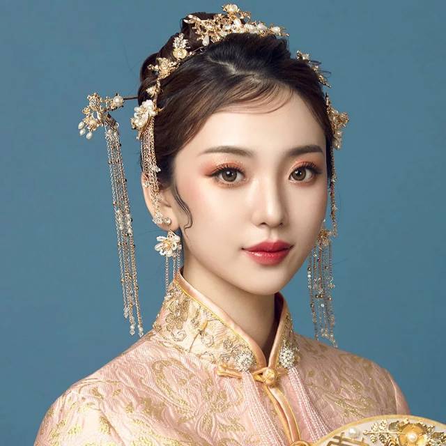 Hairpiece set chinese style gold series