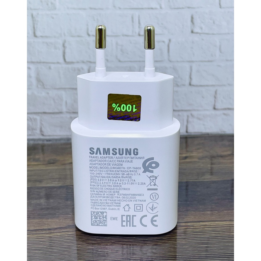 Charger Samsung A52 A32 25w Ori 100% Fast Charging Type C to C