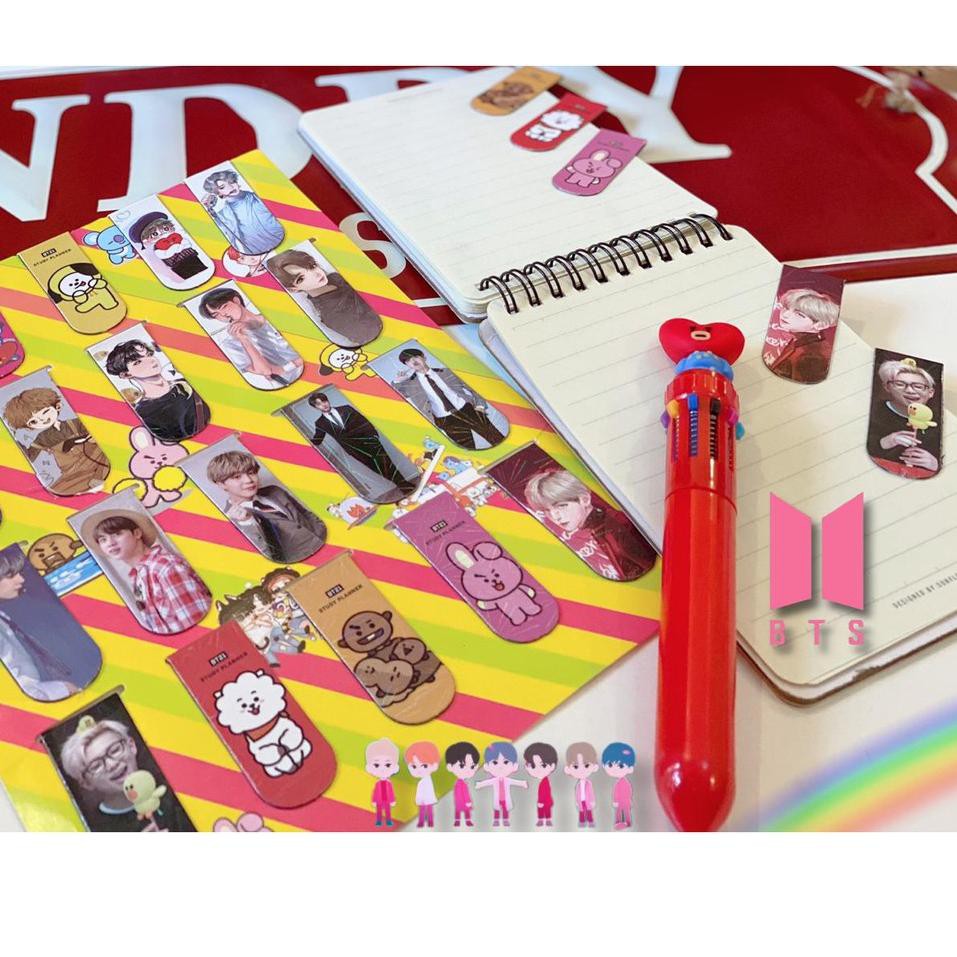

TERBARU MATAHARI GROSIR MAGNET PEMBATAS BUKU BTS ISI 20PCS / PEMBATAS BOOKMARK BT21 STICKY BTS IMPO