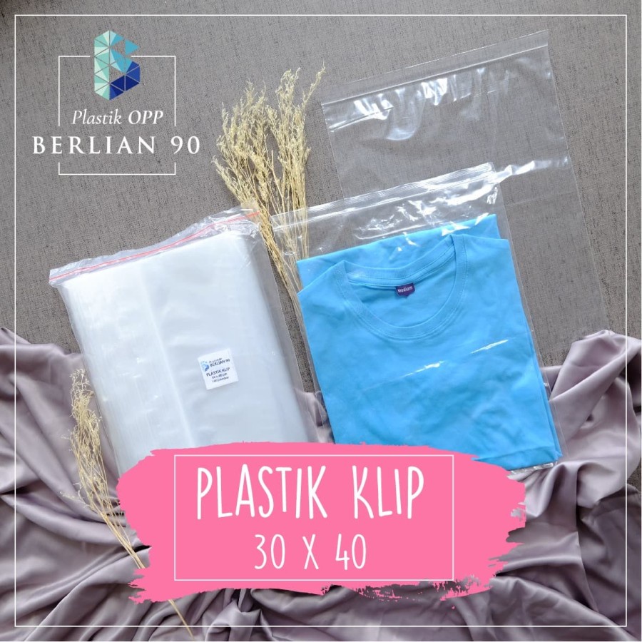 Plastik Klip 30x40 cm Plastik Klip Baju Plastik Ziplock Plastik Baju Plastik Klip Besar Bening
