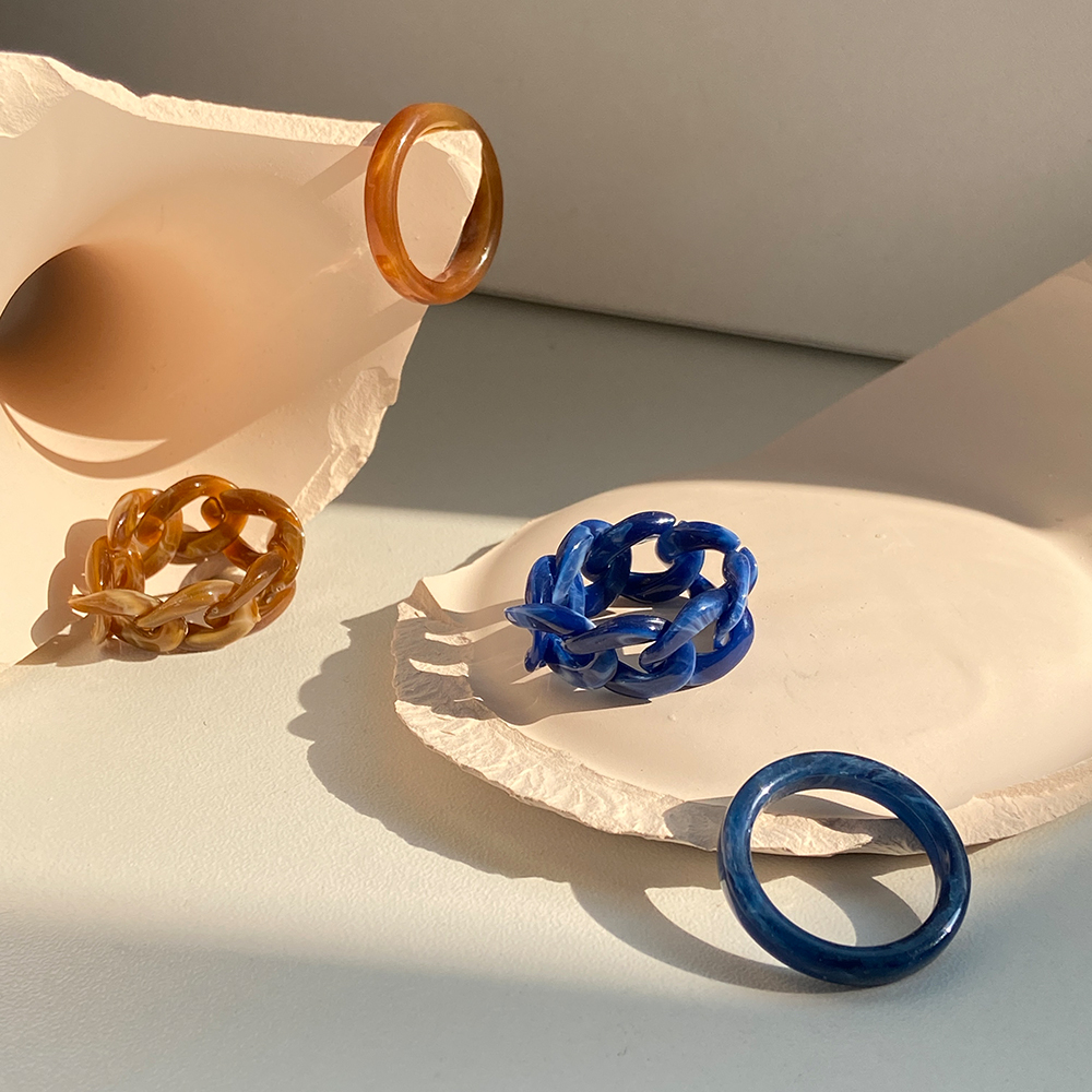 AY(CN) Set Cincin Model Twist Gaya Retro Korea Untuk Wanita