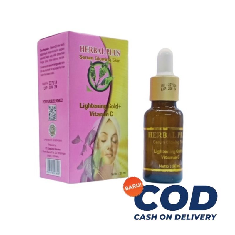 Serum Herbal Plus Original Bpom | Herbal Plus Serum Lightening Gold 20 ml