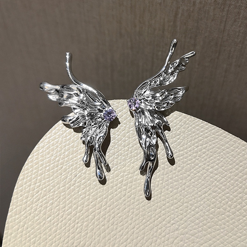 Butterfly Anting Kait Gantung Bahan Metal Desain Kupu-Kupu Gaya Retro Untuk Wanita