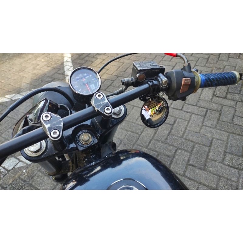 Kaca Spion Supermoto KLX CRF X-RIDE sepeda motor beatstreet WR jalu cembung bulat lebar spion fatbar spion tambahan Original-1