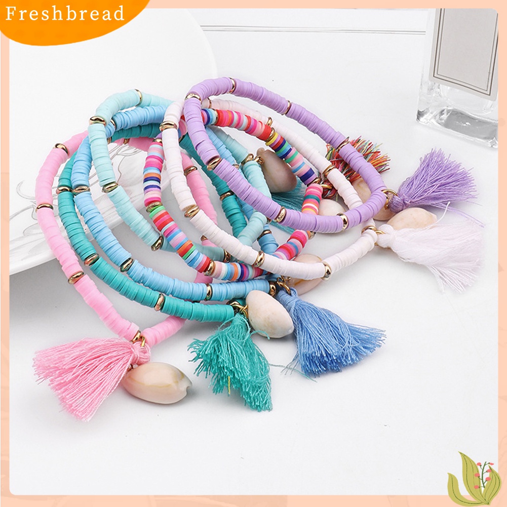 [TERLARIS]Friendship Bracelet Bohemian Rope Shell Charm Tassel Bangle Women Jewelry Gift