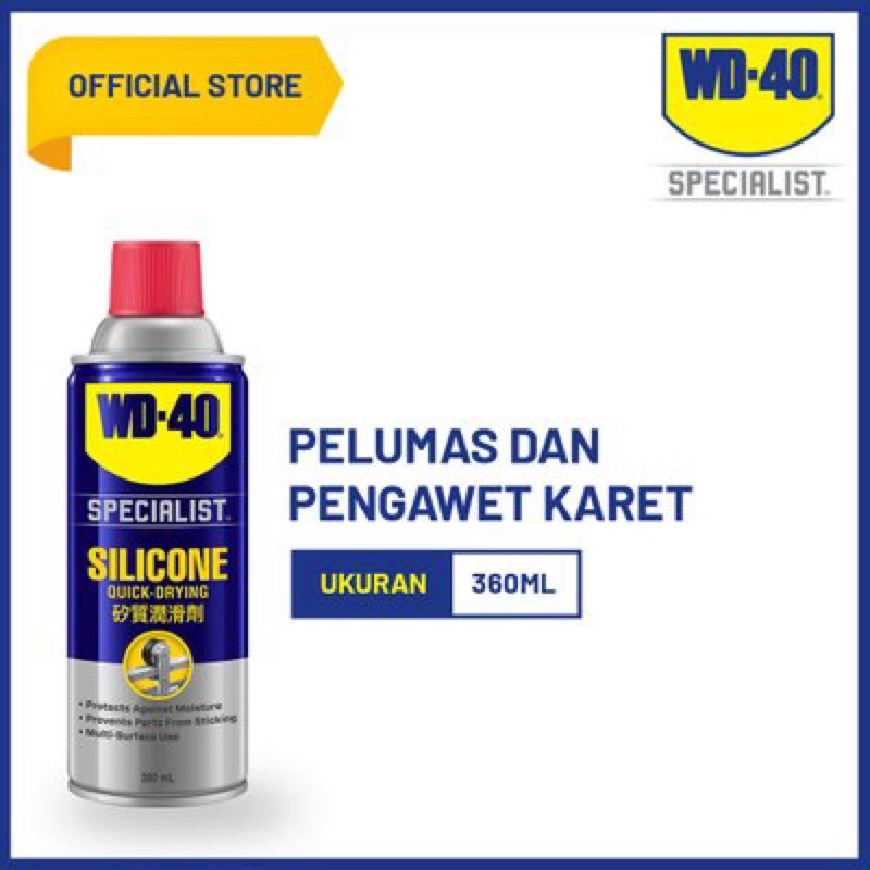 WD-40 Specialist silicone/karet PASANGAN YANG SEMPURNA UNTUK MELUMASI &amp; MELINDUNGI BAGIAN KARET