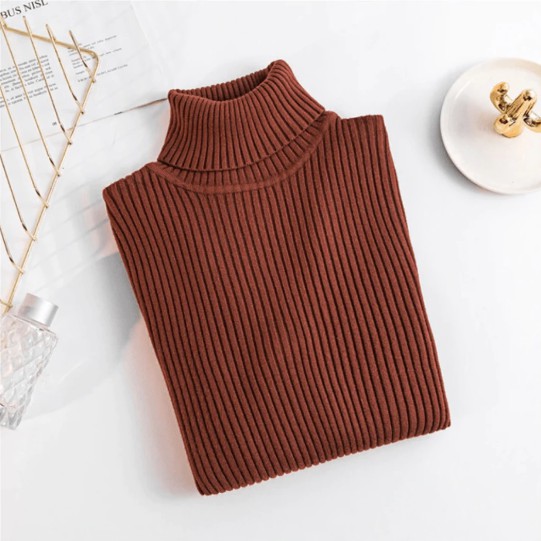 Kalila Daisy Sweater Turtleneck Atasan Wanita Baju Rajut Spandek