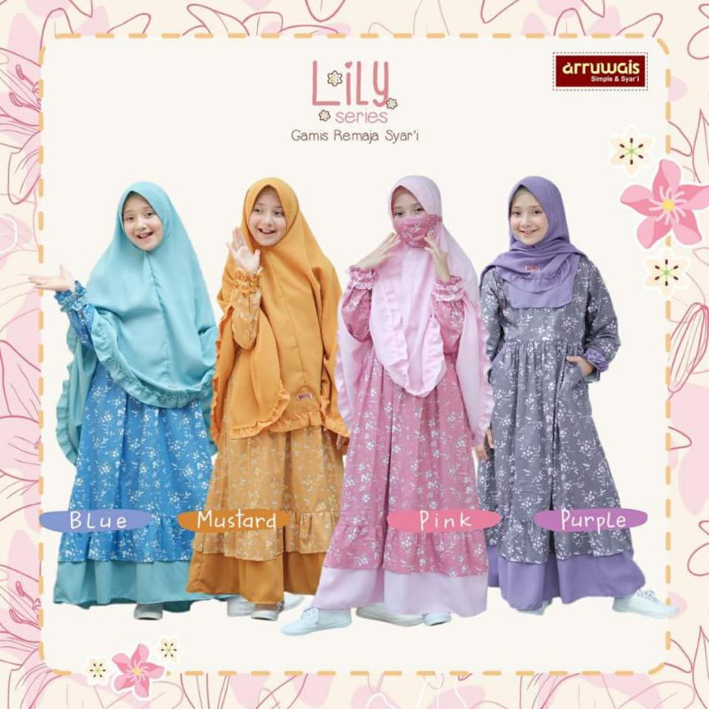 lily series set gamis anak