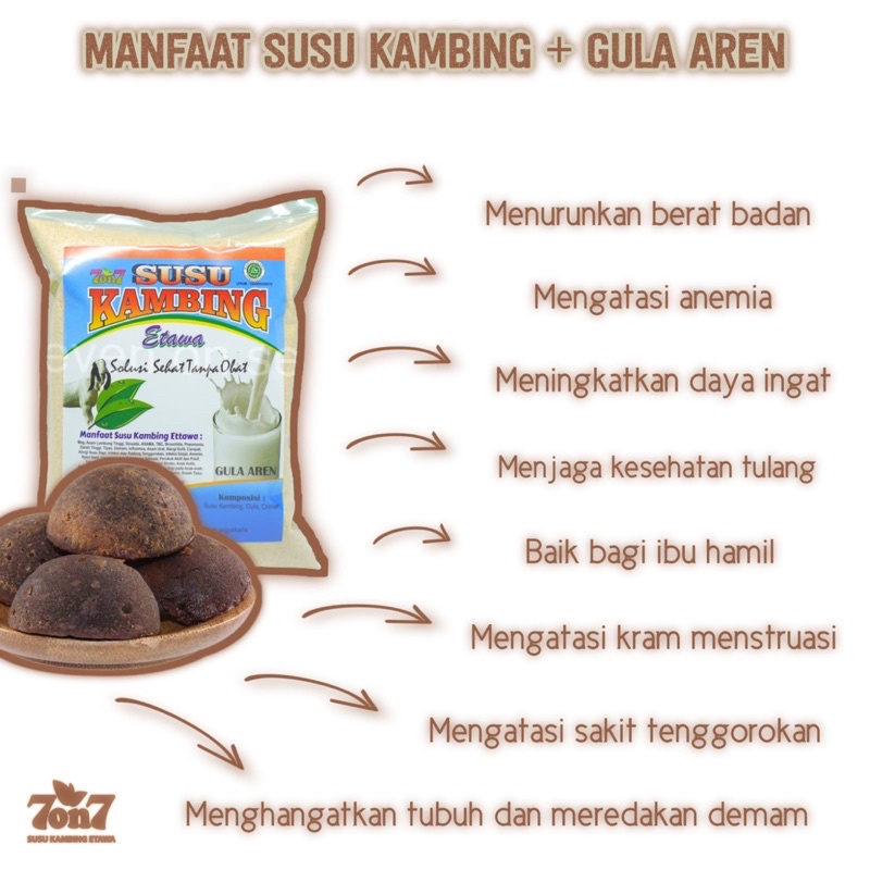 

susu kambing etawa 500gr rasa gula aren