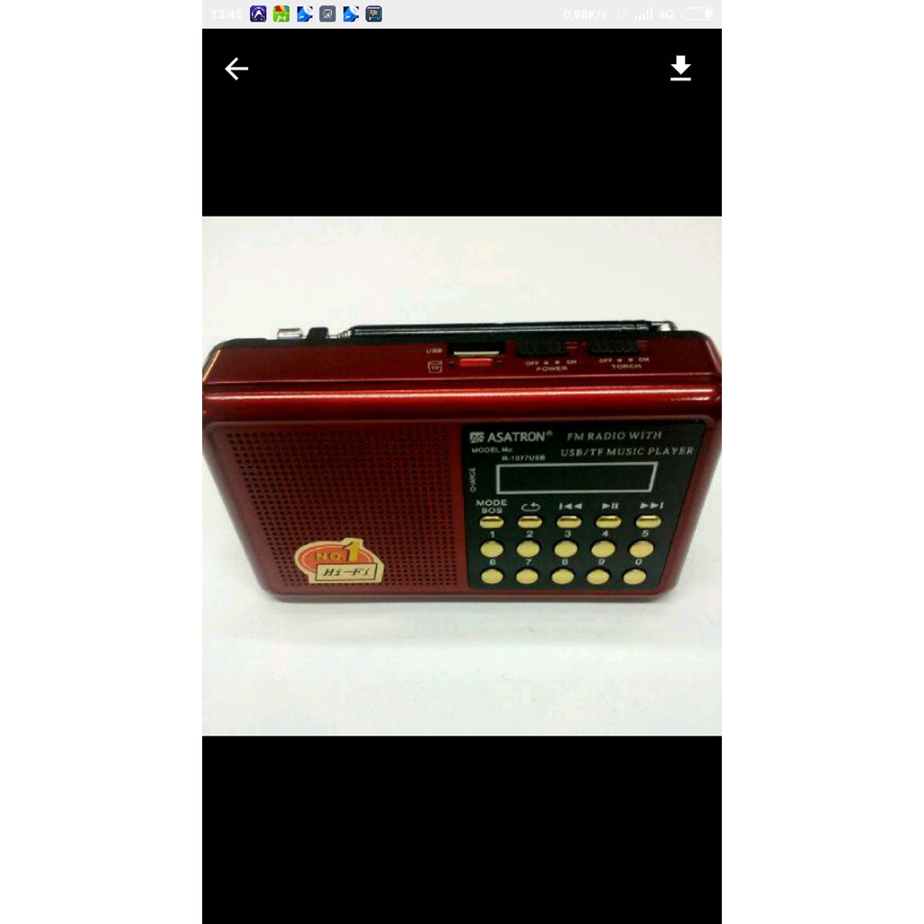 Jual RADIO ASATRON R1077 USB MEMORY Murah