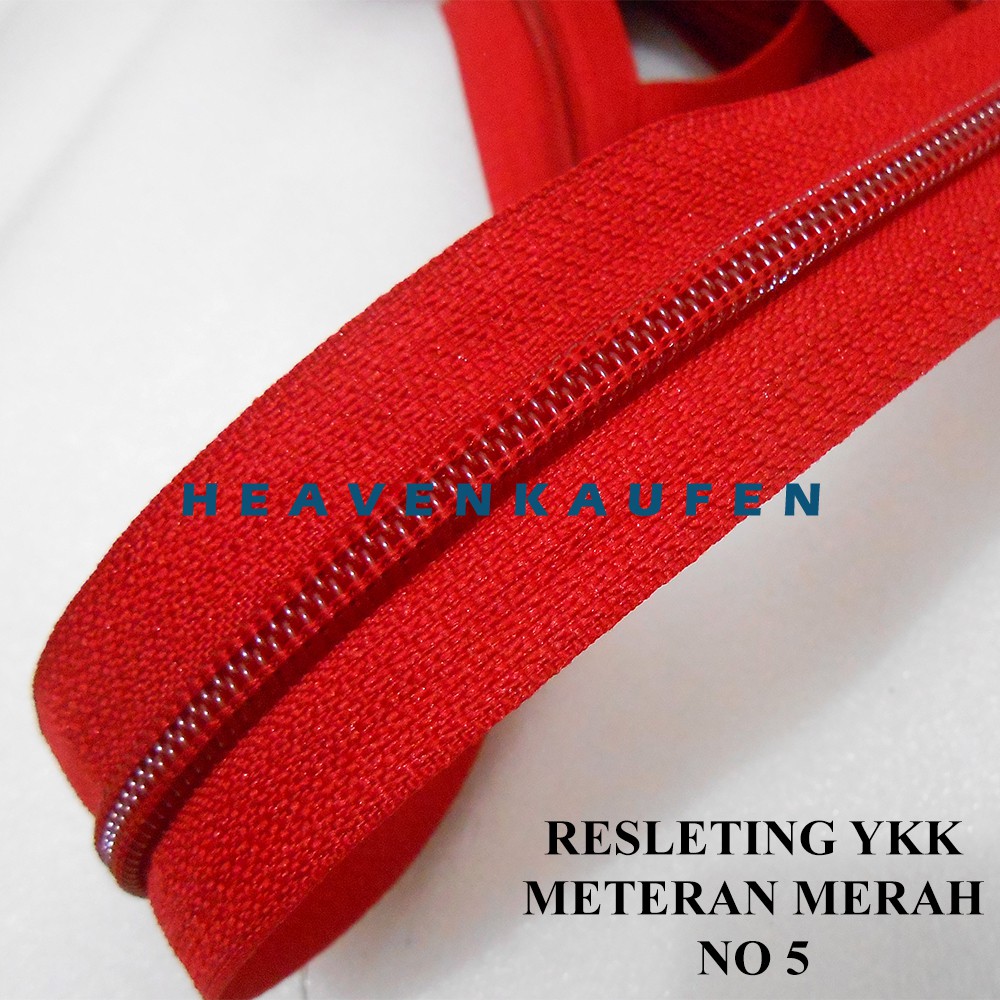 Resleting/Zipper YKK Merah No.5 Meteran