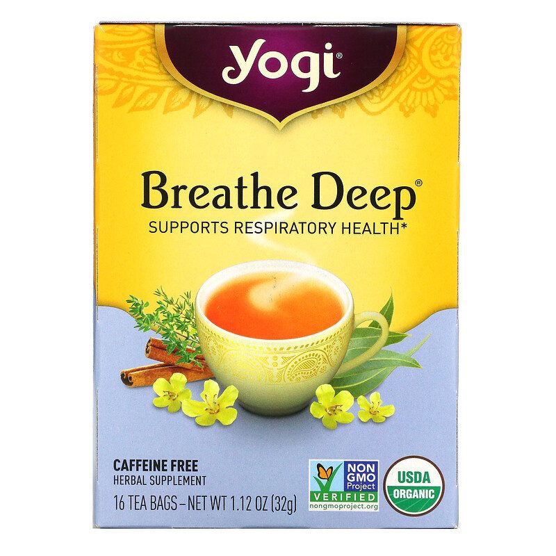 

Yogi Tea, Breathe Deep, Caffeine Free, 16 Tea Bags, 1.12 oz (32 g)