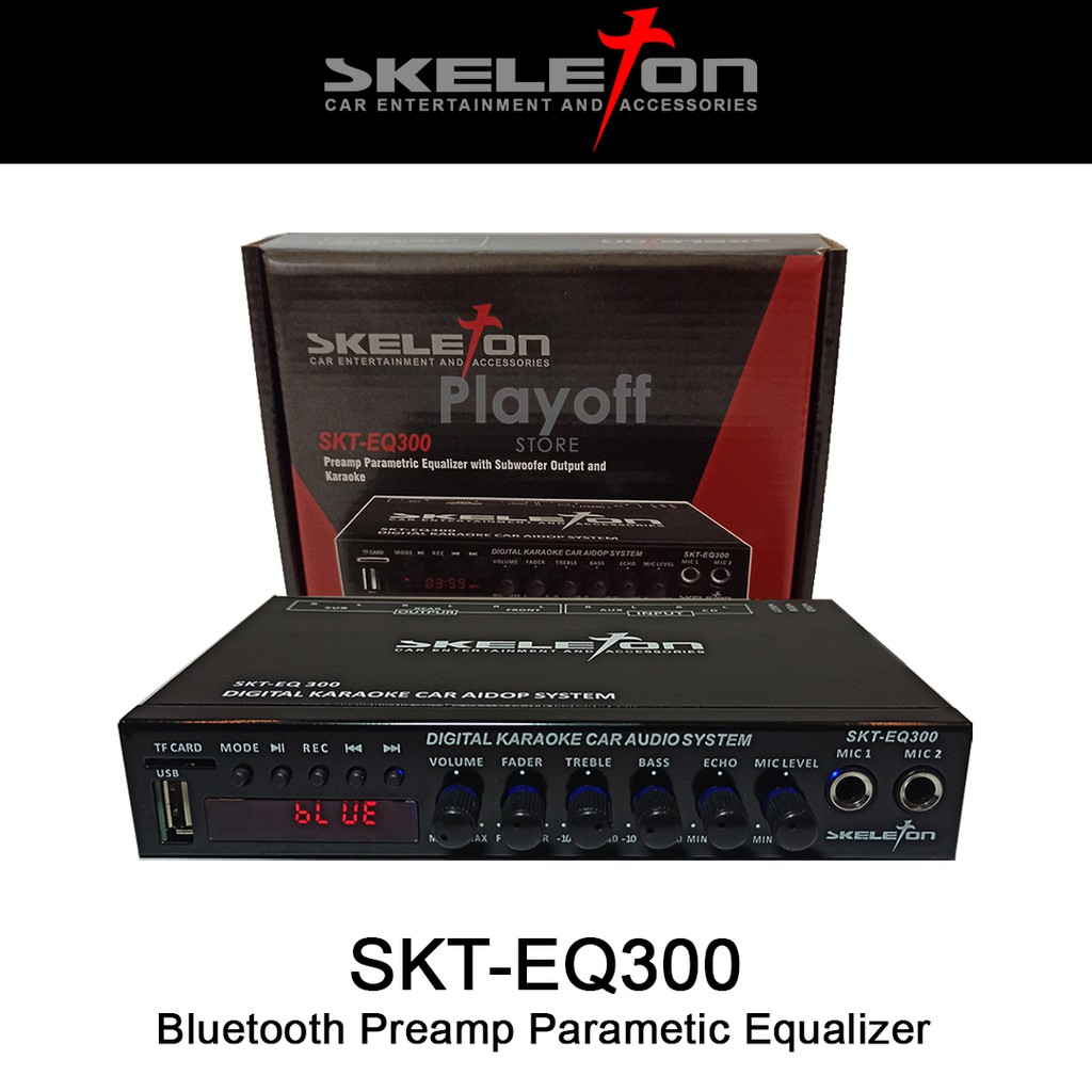 Bluetooth USB Parametric Equalizer Preamp Karaoke Mobil Skeleton SKT-EQ300