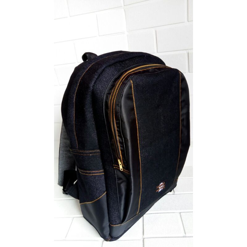 Tas laptop, ransel, sandang,denim,jeans, pria,wanita,keren,murah