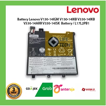 Battery Lenovo V130-14IGM V130-14IKB V330-14IKB V330-14ARR V330-14ISK Internal Battery / L17L2PB1 5B10P54006 5B10P53997 5B10P54001