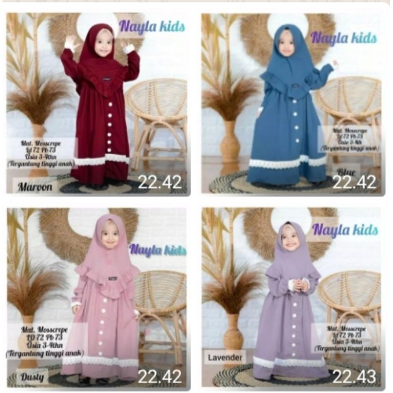 TERBARUUU Gamis Anak NAYLA / Gamis Anak / Fashion Anak