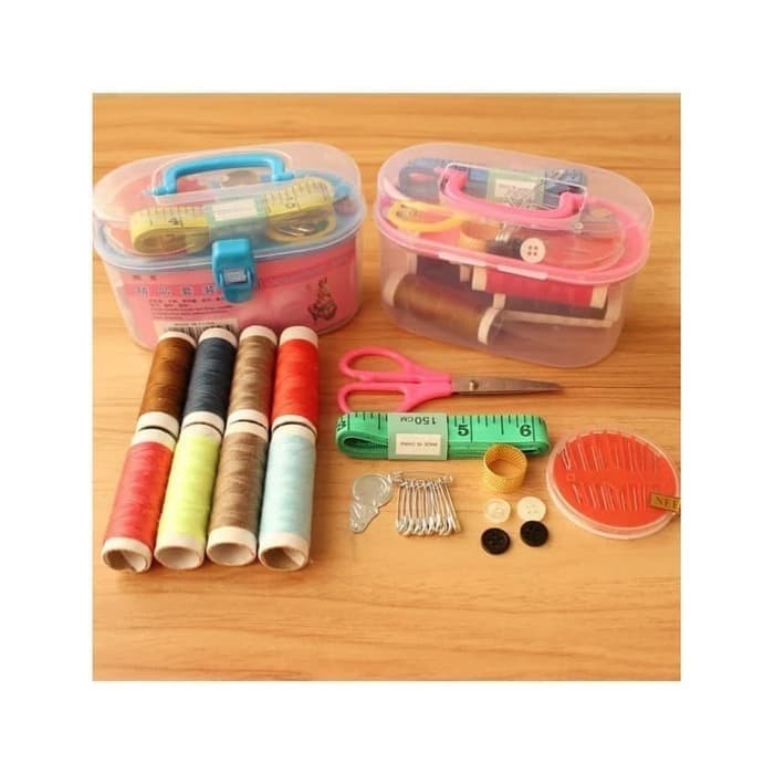 Sewing Kit Set Perlengkapan Alat Jahit 15 in 1 Versi Compact