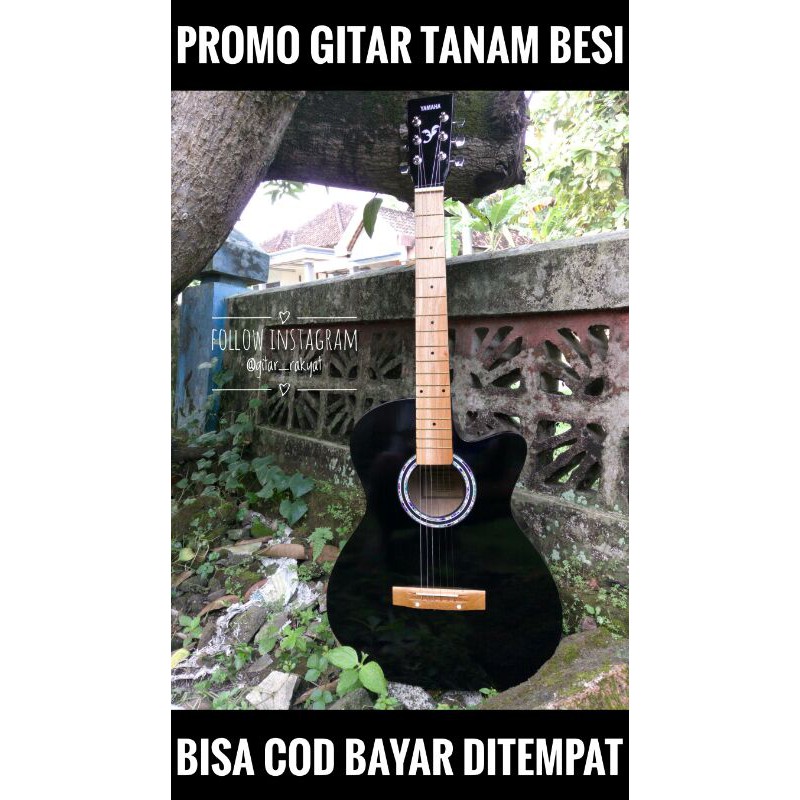 GITAR AKUSTIK TANAM BESI NATURAL / GITAR AKUSTIK MURAH