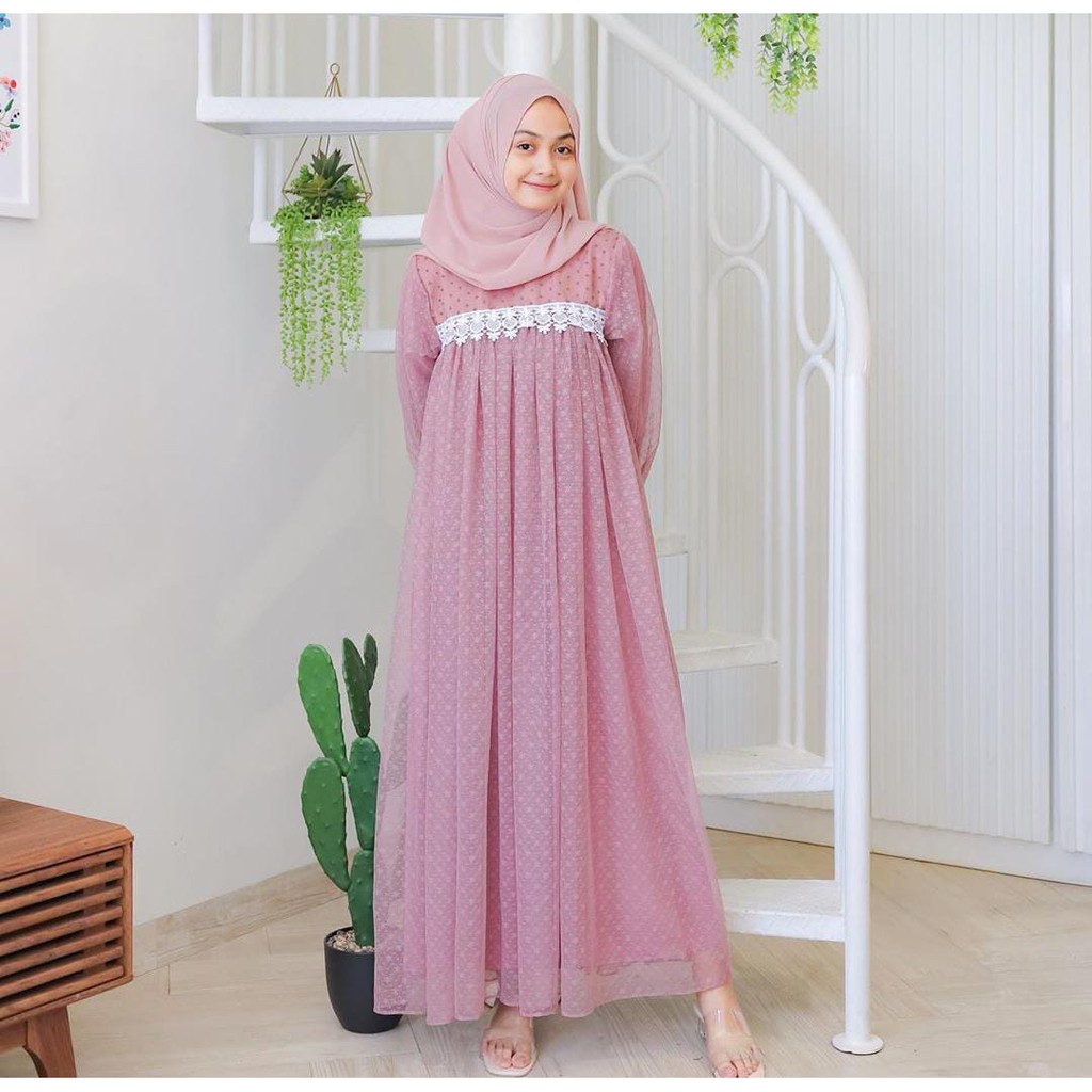 IVORA PESTA Dress Mewah Dres Gamis Anggun Fashion Ootd Outfit Kekinian Kodangan Ramadan Lebaran Rama