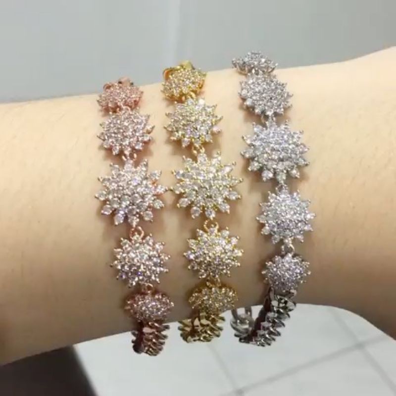 GELANG TANGAN RANTAI TURA MATAHARI SEMI BERLIAN