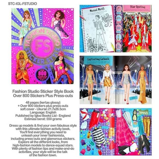 

Fashion studio sticker style book