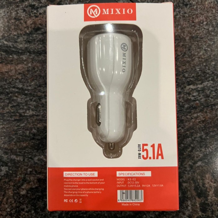 MIXIO KS-02 Dual USB 5.1A Car Charger Fast Charging Qualcomm