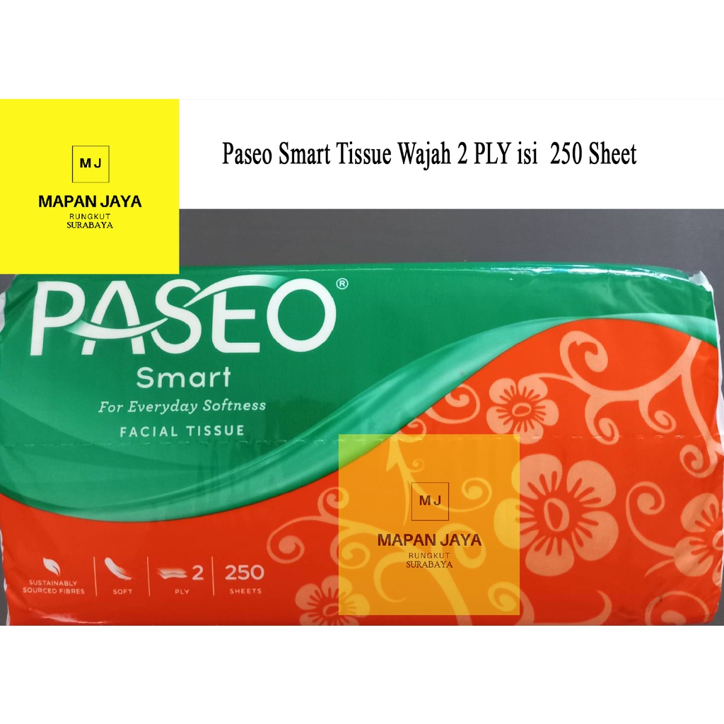 Tisu Tissue Paseo Smart 250 Sheets 2 Ply