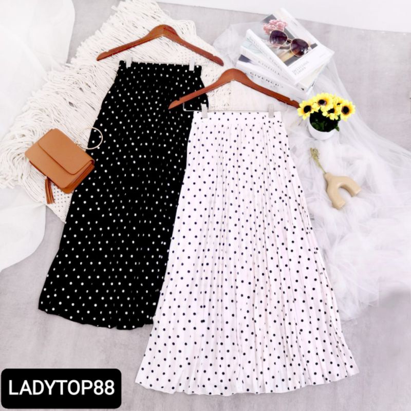 ROK DAISY PLISKET MOTIF BUNGA / ROK PLISKET MOTIF POLKADOT / ROK DAISY JUMBO / ROK DAISY MOTIF MELON