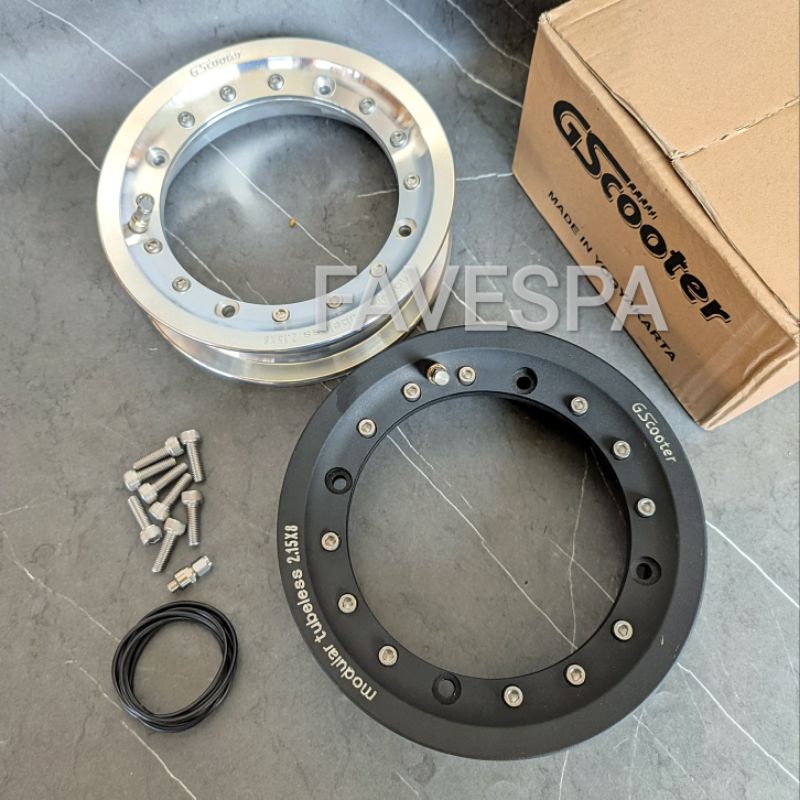 VELG TUBELESS MODULAR GSCOOTER RING 8 VESPA SUPER PS