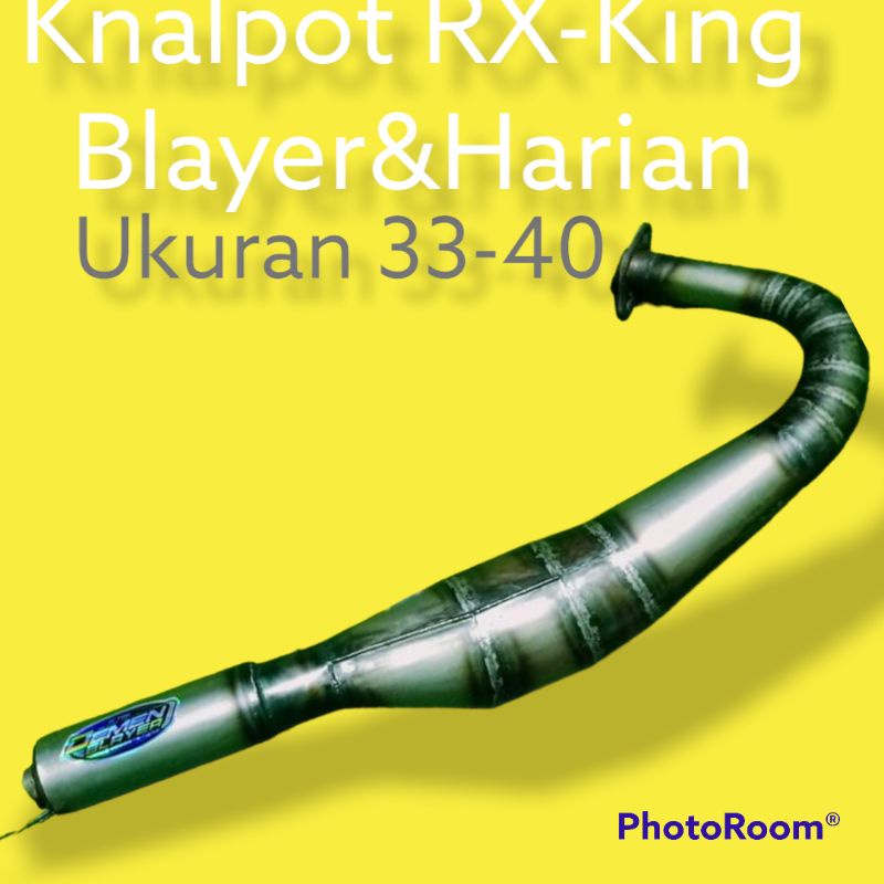Knalpot Yamaha Rxking Blayer harian model Kupang gembung 34 -40 silincir