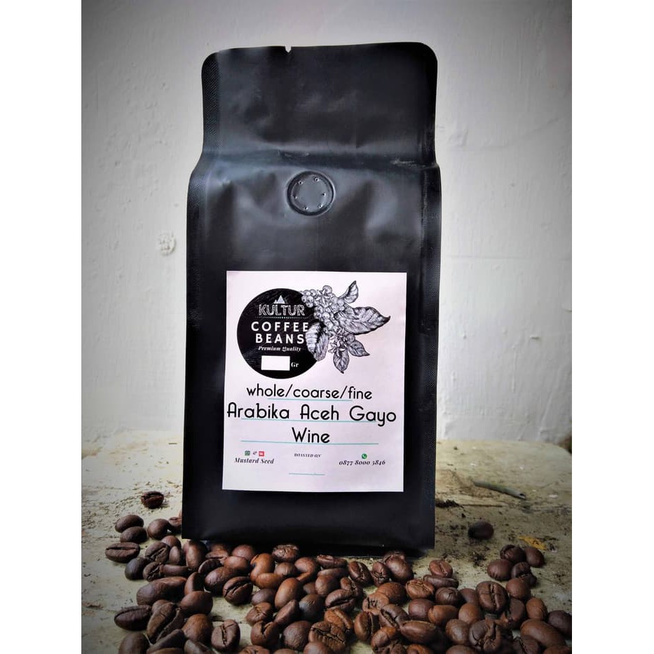 

COFFEE BEAN BIJI KOPI ARABIKA ACEH GAYO WINE (MEDIUM ROAST) 500 GR