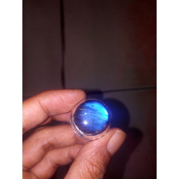 batu cincin labrador labradorite super blue luster