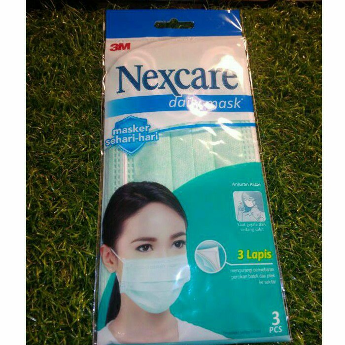 Masker Nexcare 3m 3 lapis isi 3 biji | masker medis non medis